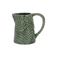 Ceramic Jug 15cm - Green Fern