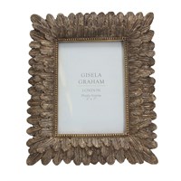 Resin Photo Frame (5x7) - Antiqued Gold Feather