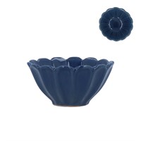 Stoneware Bowl 4.7cm - Blue Fluted, Mini