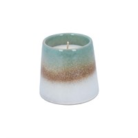 Stoneware Scented Candle 8.8cm Green Reactive Glaze